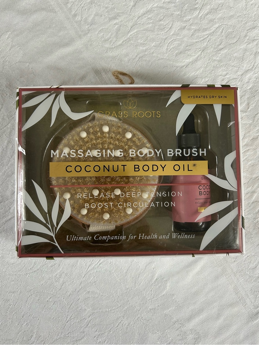 Grass Roots Massaging Dry Brush w/ Coconut Oil